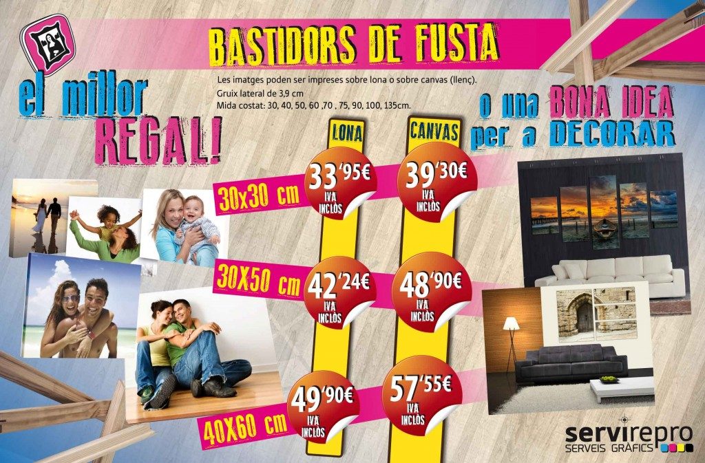 bastidors per regalar