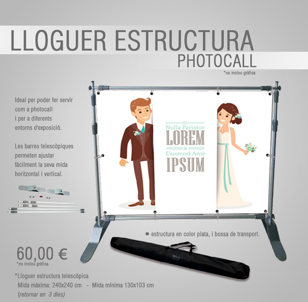 lloguer estructura photocall